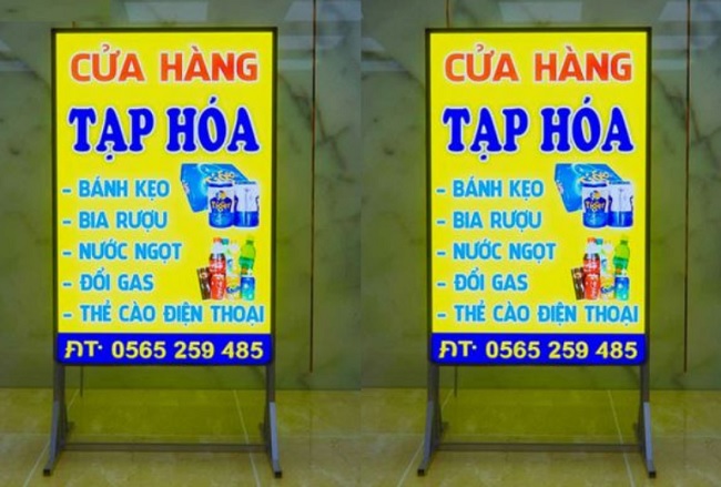 biển hộp đèn tạp hóa