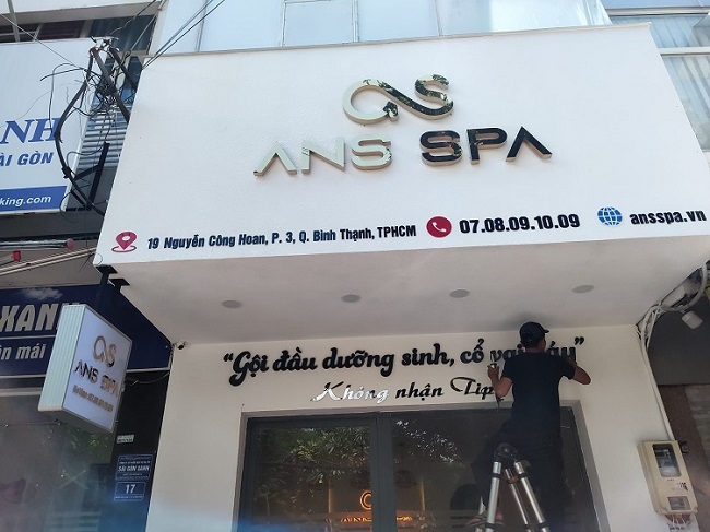 bảng hiệu cemboard spa đẹp