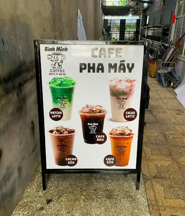 biển cafe mang đi