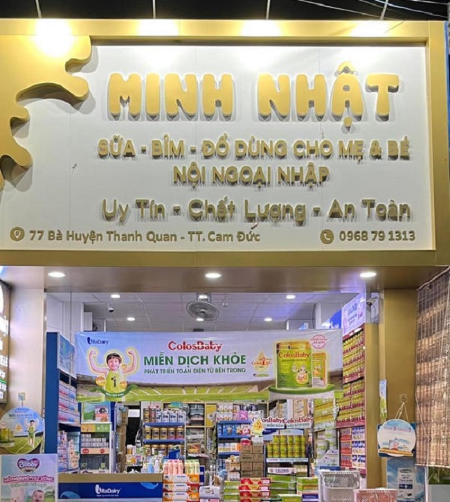 Biển quảng cáo cửa hàng sữa