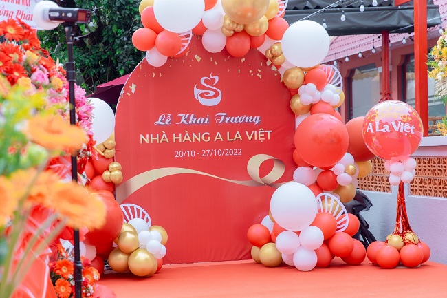 backdrop khai trương nhà hàng