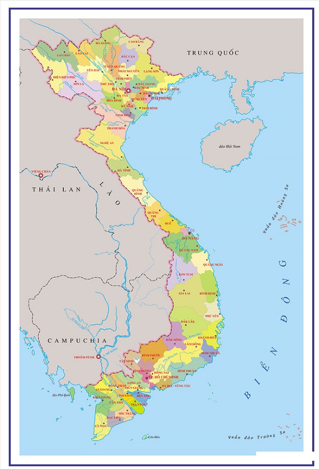 bản đồ Việt Nam vector 01
