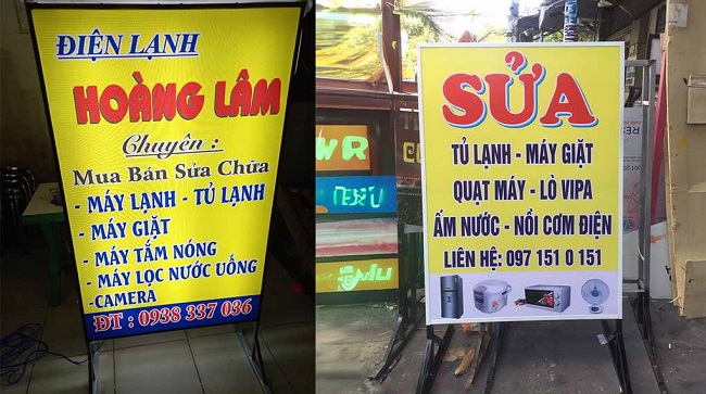 Biển hiệu quảng cáo điện lạnh