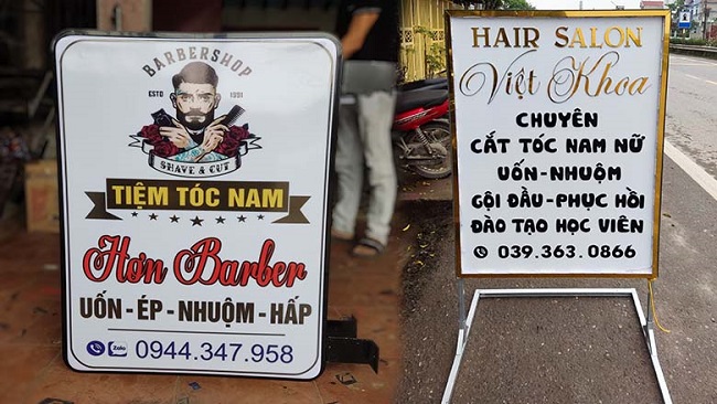bảng hiệu hộp đèn đứng mica