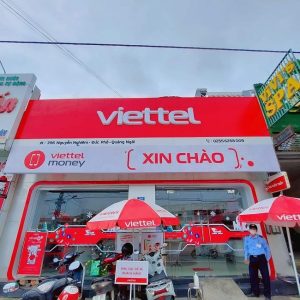 Bảng hiệu cửa hàng viettel
