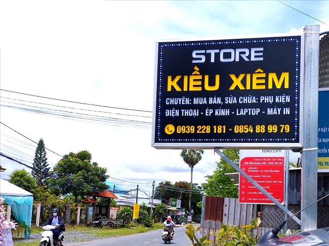 Biển hộp đèn alu âm bản