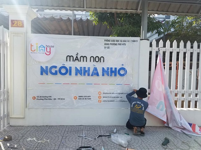 bảng hiệu alu mầm non