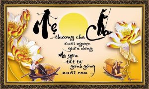 cha mẹ thư pháp vector