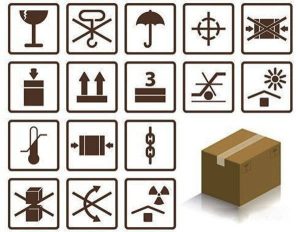 ký hiệu trên thùng carton vector