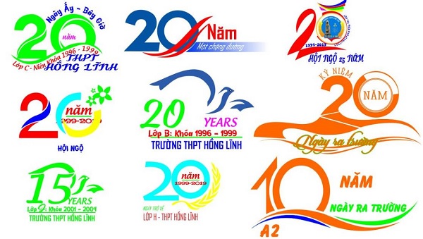 logo 20 năm ngày trở về vector