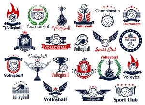 Logo bóng chuyền vector