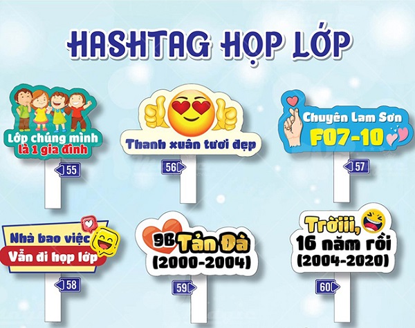 hashtag cầm tay họp lớp