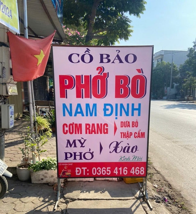 bảng hiệu hộp đèn bún phở